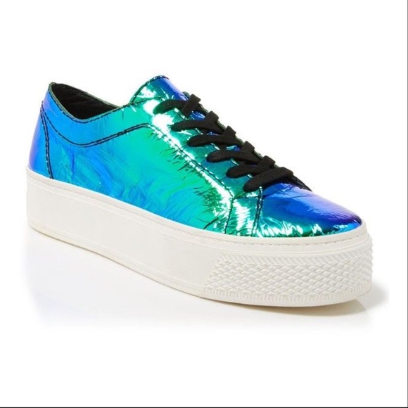 Loeffler Randall Iridescent Platform Sneakers NWT - Picture 6 of 8